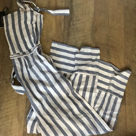 romeo juliet couture | striped halter jumpsuit s - Picture 3 of 6